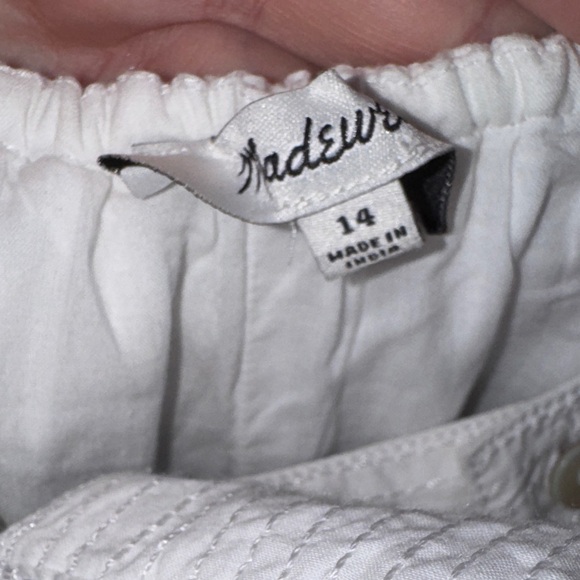 NWT Madewell White Floral Embroidered Textured Cutout Back Midi Dress - Picture 12 of 12